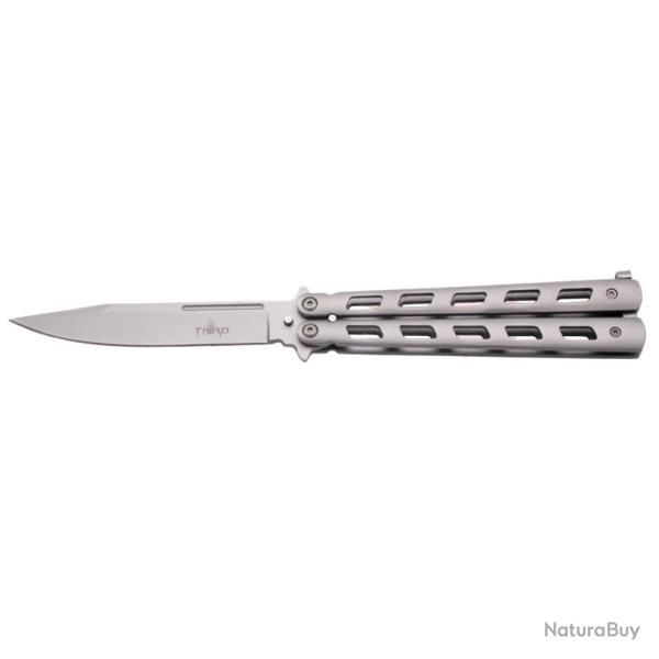 COUTEAU PAPILLON THIRD SILVER LAME 12CM