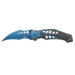 COUTEAU PLIANT THIRD MOTIF SQUELETTE BLEU TETE DE MORT