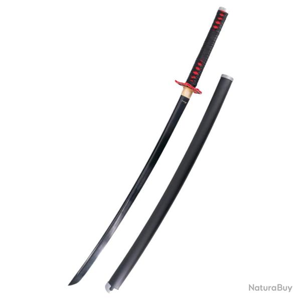 KATANA LAME ACIER TRANCHANT MANGA FLAMME ROUGE