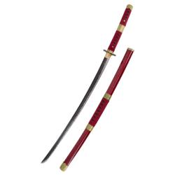 KATANA LAME ACIER TRANCHANT BORDEAUX
