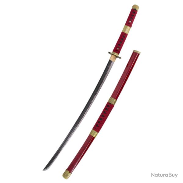 KATANA LAME ACIER TRANCHANT BORDEAUX