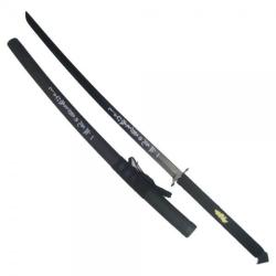 KATANA DECO LAME ACIER MOTIFS JAPONAIS NOIR