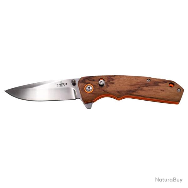 COUTEAU PLIANT THIRD BOIS ET ACIER LAME 8.5CM