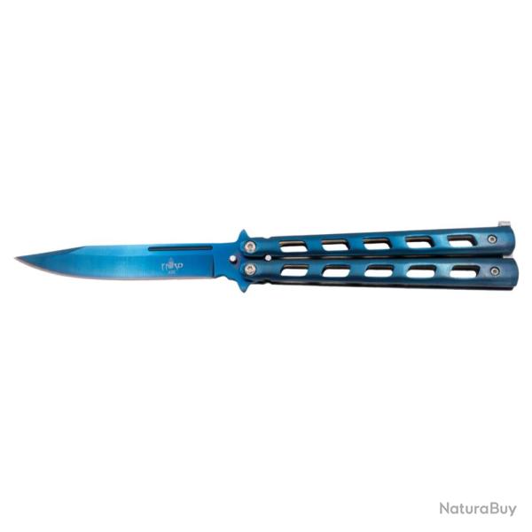 COUTEAU PAPILLON THIRD BLEU LAME 12CM