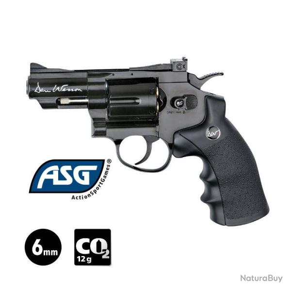 REVOLVER ASG DAN WESSON 2.5" Noir - Full Metal - 6 mm BB - CO� 1.4J