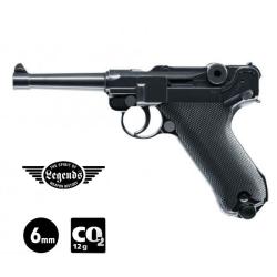 PISTOLET LEGENDS P08 Noir - 6 mm BB - CO&sup2; 2J