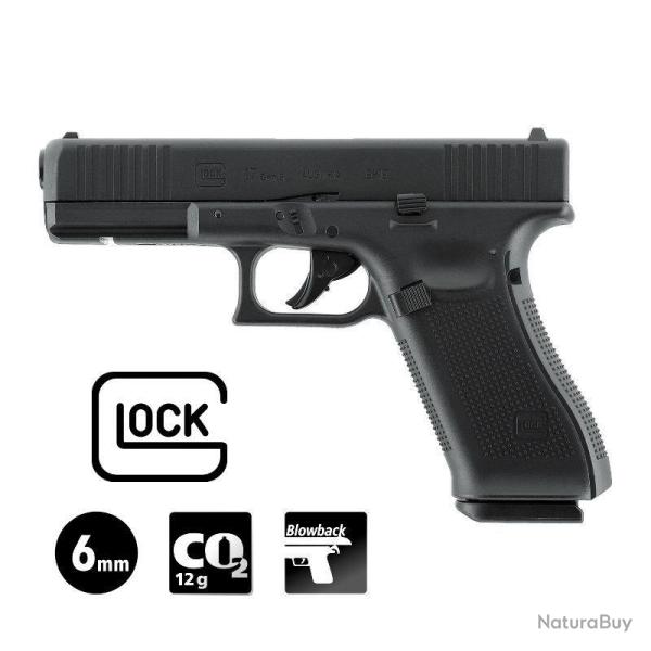 PISTOLET GLOCK 17 Gen5 Noir - 6 mm BB - CO� 2J