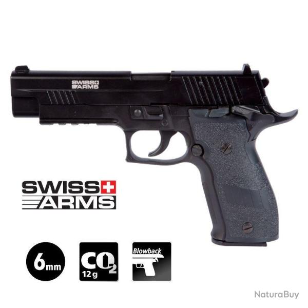 PISTOLET SWISS ARMS NAVY XXL Noir - 6 mm BB - CO� 1J