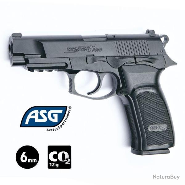 PISTOLET BERSA THUNDER 9 PRO Noir - Culasse fixe - 6 mm BB - CO�
