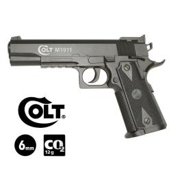 PISTOLET COLT 1911 MATCH Noir - Culasse fixe - 6 mm BB - CO&sup2; 0.9J