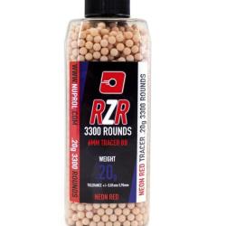 BILLES AIRSOFT NUPROL 0.20g TRACER ROUGE - BOUTEILLE DE 3300BBs