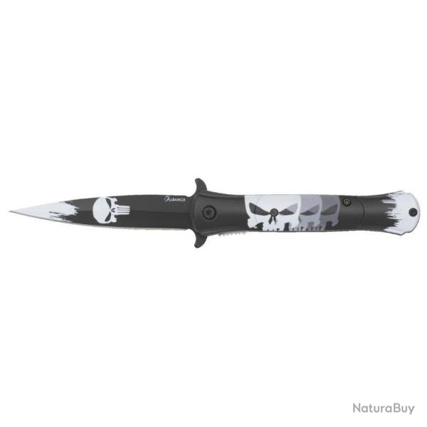 COUTEAU PLIANT SKULL TETE DE MORT LAME 9.7CM