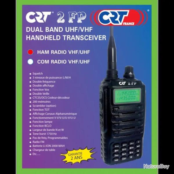 RADIO Emetteur et r�cepteur HAM CRT 2FP LCD UHF VHF DOUBLE BANDE RX TX 144-440 MHz 200 CH