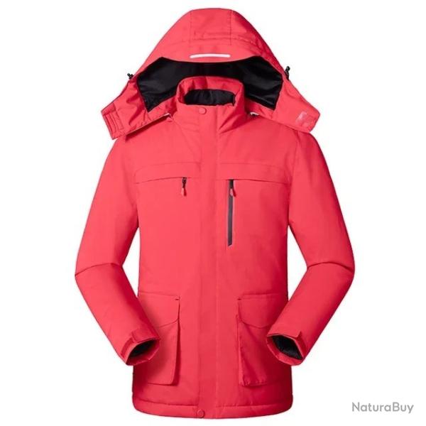Veste Chauffante �lectrique Intelligente Pour Hommes Chauffante USB D�contract�e Rouge