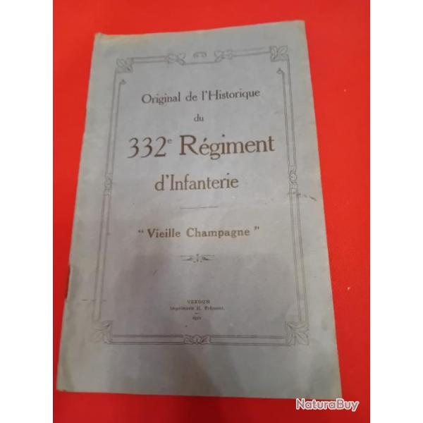 WWI Historique du 332 �me de ligne