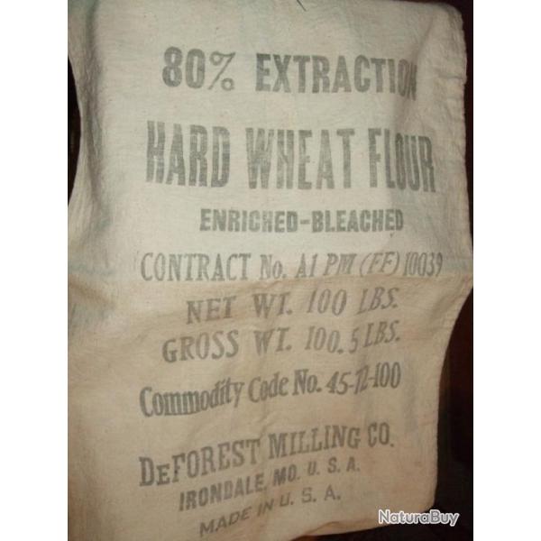 Sac � farine US  2e GM .( Collection militaria ) ..