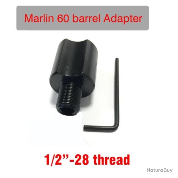 Adaptateur de filetage pour Marlin 60 filet� 1/2-28 - Sans bague de protection