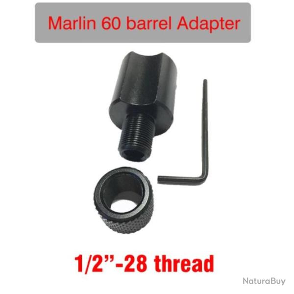Adaptateur de filetage pour Marlin 60 filet� 1/2-28 - Avec bague de protection