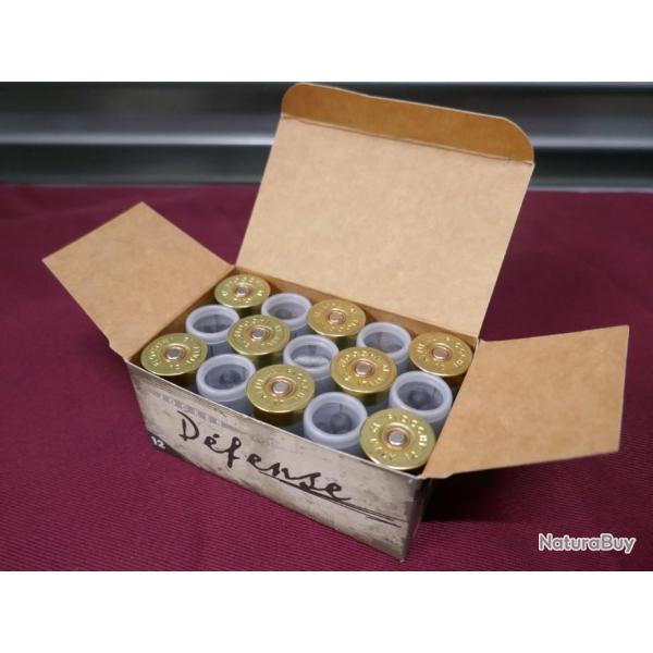 15 cartouches de defense JOCKER cal 12/50 a chevrotines 9 grains �lastomere!