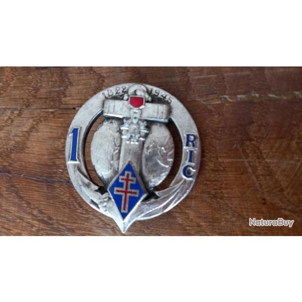 Insigne 1er R�giment Infanterie Coloniale (RIC) 1822-1945