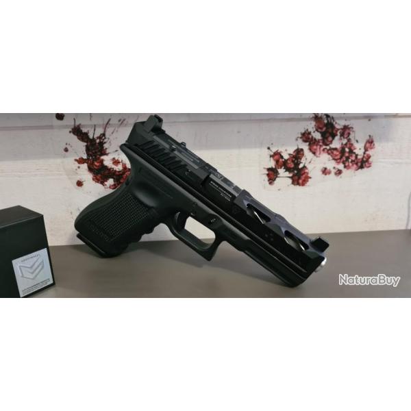 FIN R�DUCTION! EXCLU PNA ! SLIDE ARK17 AIRSOFT ALUMINIUM BLACK  MARQUAGES LICENCED STRIKE INDUSTRIE