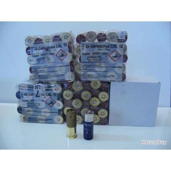 CARTOUCHE CALIBRE 12  N� DE PLOMB 7