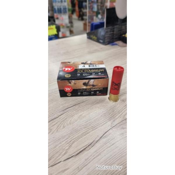 1 bo�te 10 cartouches Winchester Super XX magnum cal 12/89 en 4 63gr