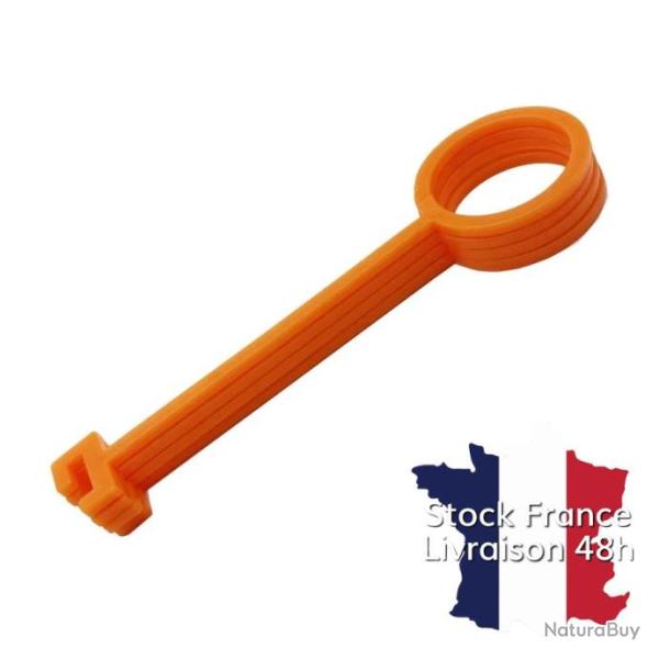 Crochet de suspension pour plateau d'argile et cible orange 9 pi�ces - Orange - Stock France