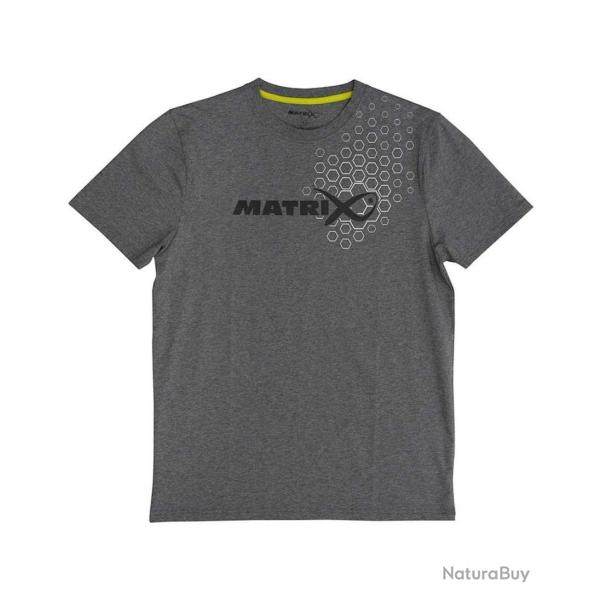 MATRIX V�TEMENT GREY HEX PRINT T-SHIRT MATRIX Large