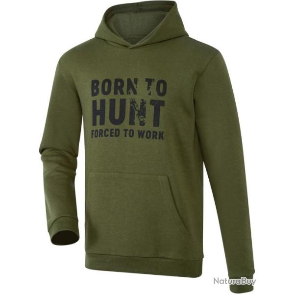 Sweat � capuche Mod�le Vert Born to hunt