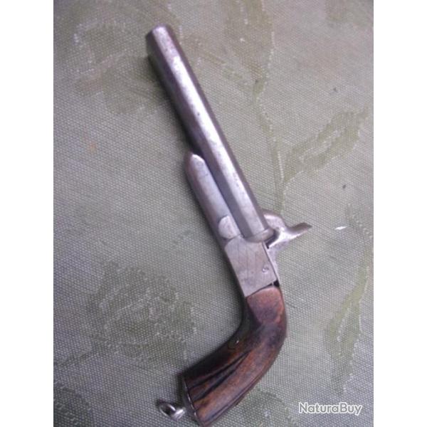 pistolet � percussion double canon 11 mm � broche