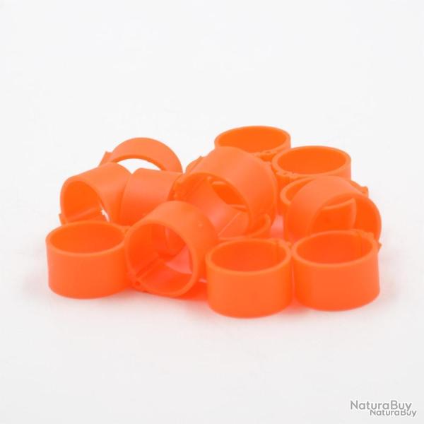 Lot de 25 bagues 16mm orange fluo (Taille 5)