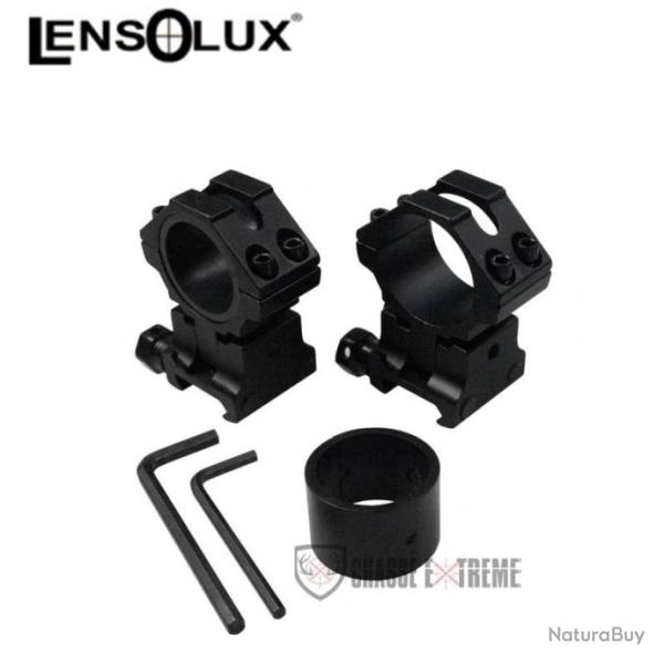 Colliers LENSOLUX en 2 Parties, R�glable en Hauteur pour Weaver/picatinny 21,5 mm
