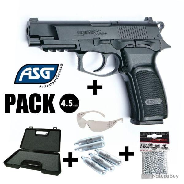 PACK PISTOLET ASG BERSA THUNDER 9 PRO Noir - 4.5mm BBs - CO�