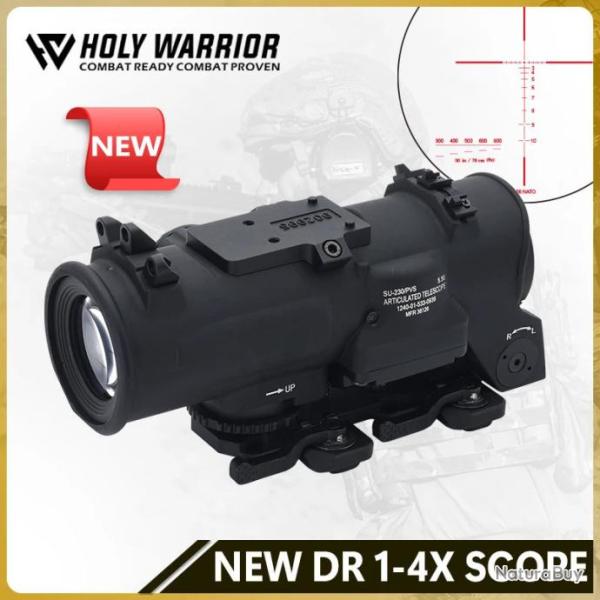 Holy Warrior Lunette De Vis�e NB DR 1-4X BK Paiement en 3 ou 4 fois - LIVRAISON GRATUITE !!