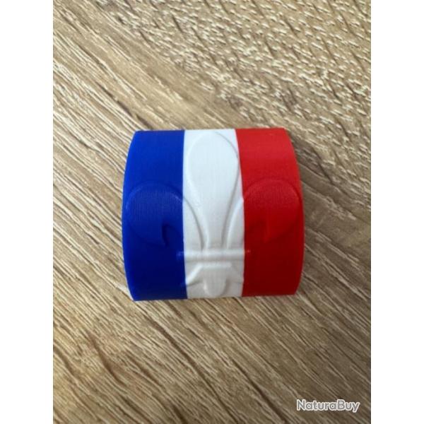 Clips Couvre-Rail Picatinny FRANCE Bleu Blanc Rouge/Drapeau Fran�ais fleur de lys pi�ce AR15