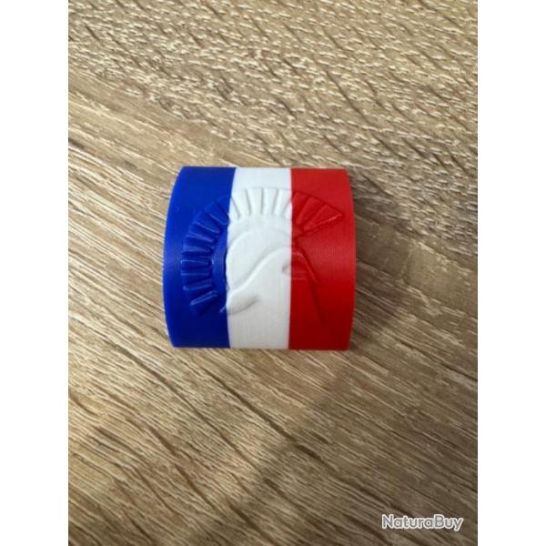 Clips Couvre-Rail Picatinny FRANCE Bleu Blanc Rouge/Drapeau Fran�ais  molon lab / gladiateur  AR15