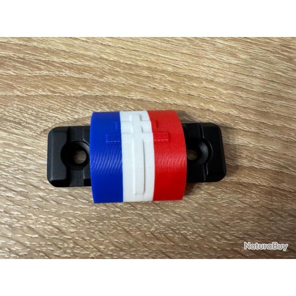 Clips Couvre-Rail Picatinny FRANCE Bleu Blanc Rouge/Drapeau Fran�ais Croix de Lorraine AR15