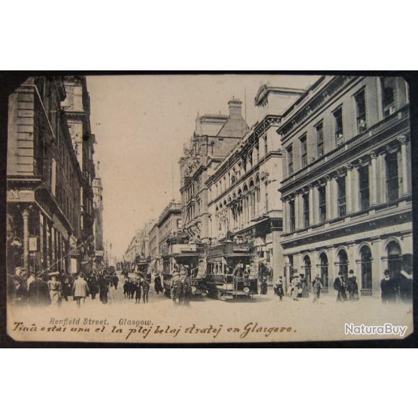 Scotland Glasgow, Renfield Street, carte postale ancienne 1908