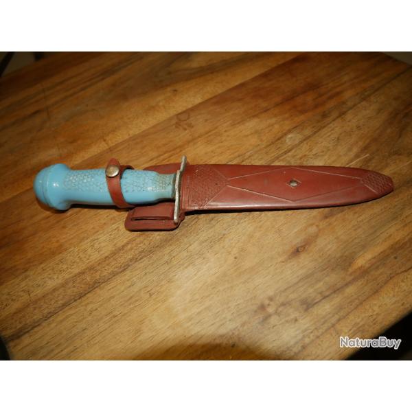 Poignard de plong�e vintage poign�e bleue flottante