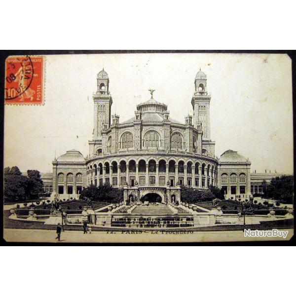 France Carte postale ancienne, PARIS - Le Trocadro 1908
