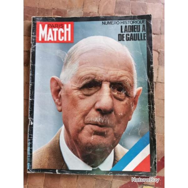 Paris match l'adieu � de gaulle