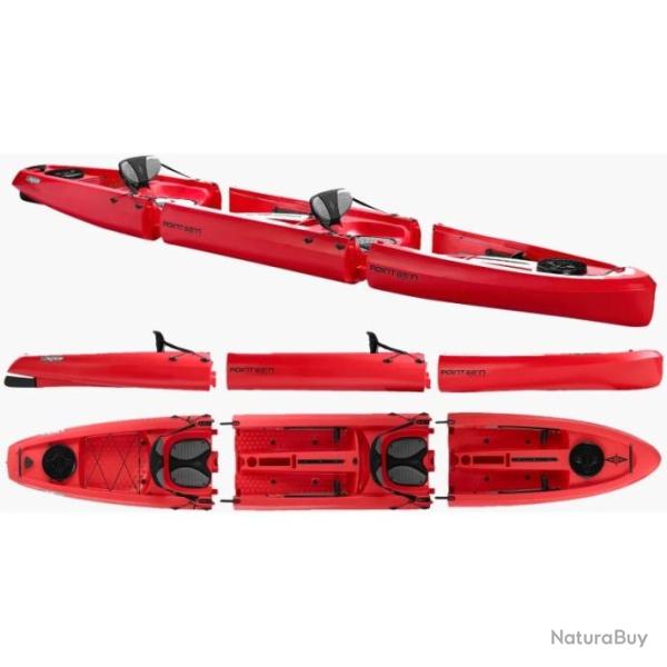 MOJITO DUO Kayak sit-on-top modulable - rouge