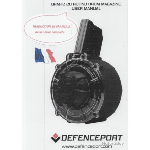 Notice en fran�ais DRUM-12/20 Defenceport