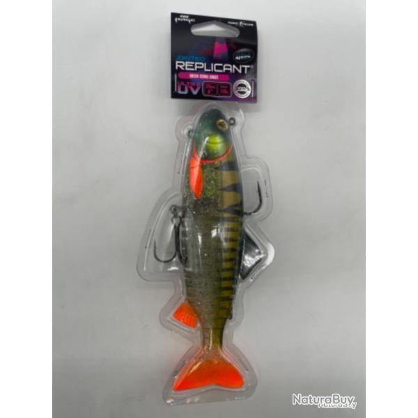 Leurre souple arm� Fox rage replicant jointed EXCLUSIF Green z�bra ghost 20cm