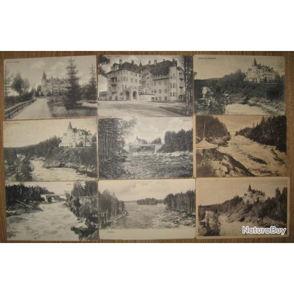 9 pi�ces, Suomi - Finlande Carte postale ancienne, Imatra Hotell 1900's