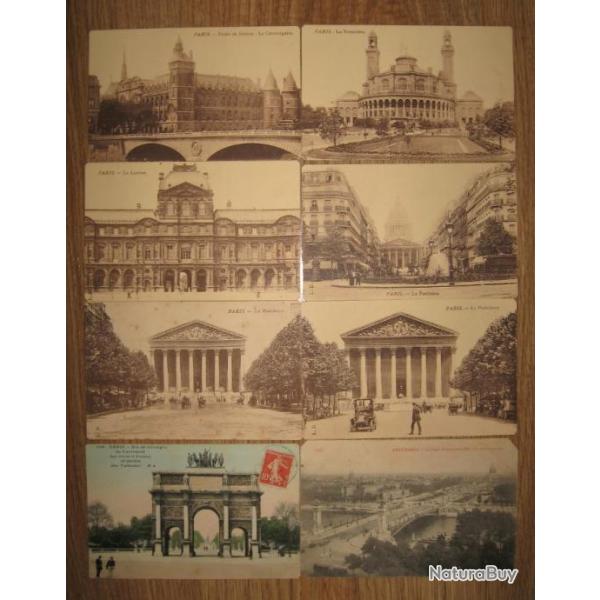 Paris, l'architecture 8 pi�ces, Carte postale ancienne 1900's