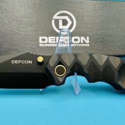 Couteau Defcon Black Manche G10 Lame Acier 14C28N Blk Linerlock Clip TD004F2