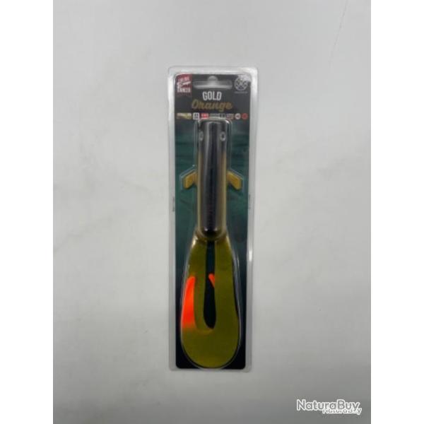 Leurre souple LMAB drunk dancer gold orange 23cm