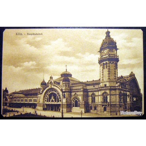Carte postale ancienne Allemagne, Germany K�ln - Hauptbahnhof 1900's